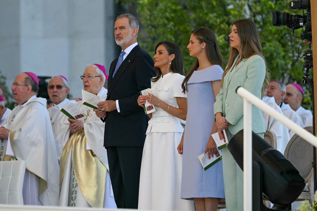 La Familia Real en la misa de Cibeles con el Papa