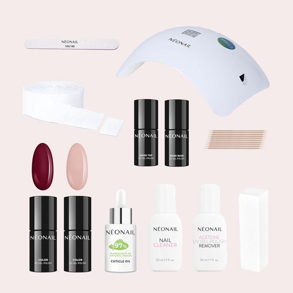 NEONAIL Starter Set 4x Colores Uñas con Lampara LED