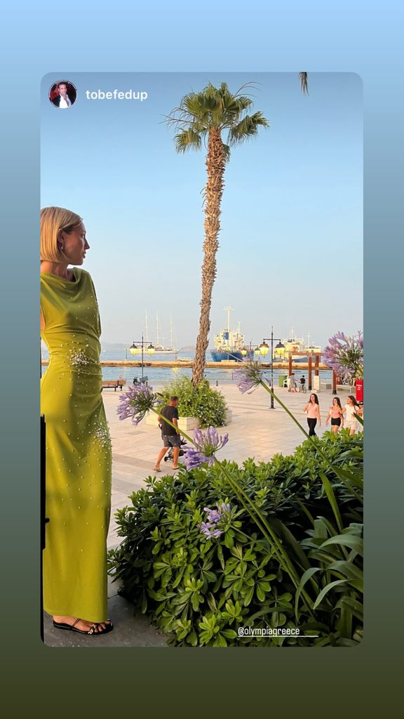 El look de invitada de Olympia de Grecia con su novio