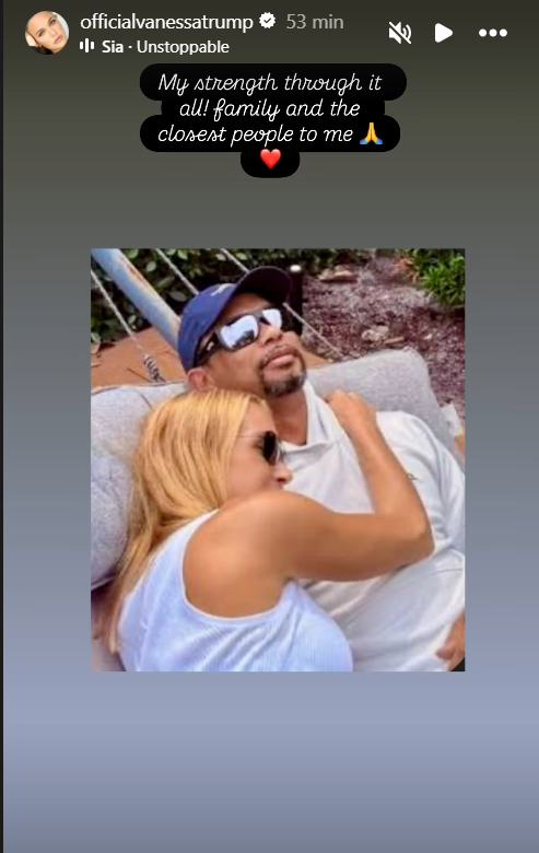 Vanessa Trump se ha apoyado en su novio Tiger Woods en medio de sus problemas de salud.