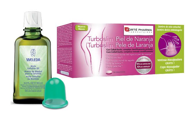 En la imagen: Tratamiento de aceite de Abedul de Welleda, con propiedades anticelulíticas y purificantes. Ayuda a depurar el organismo. Una vez aplicado el aceite, hay que coger la 'CeluliCup' (incluido en el pack) por los lados y presionarla para quitar el aire que se encuentra dentro. Poner en la zona a tratar y soltar. Precio: 21, 90 euros.
