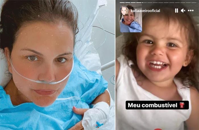 Katia Aveiro y su hija Valentina