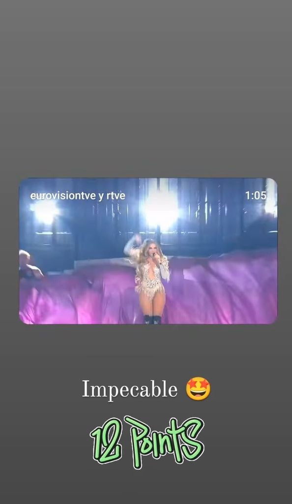 Story de Ignacio mostrando apoyo a su chica