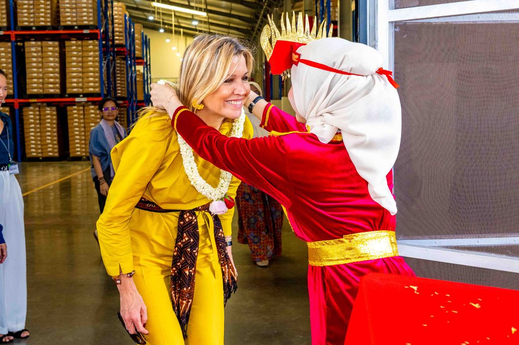 La reina Máxima de Holanda en su visita oficial a Indonesia, 2025.