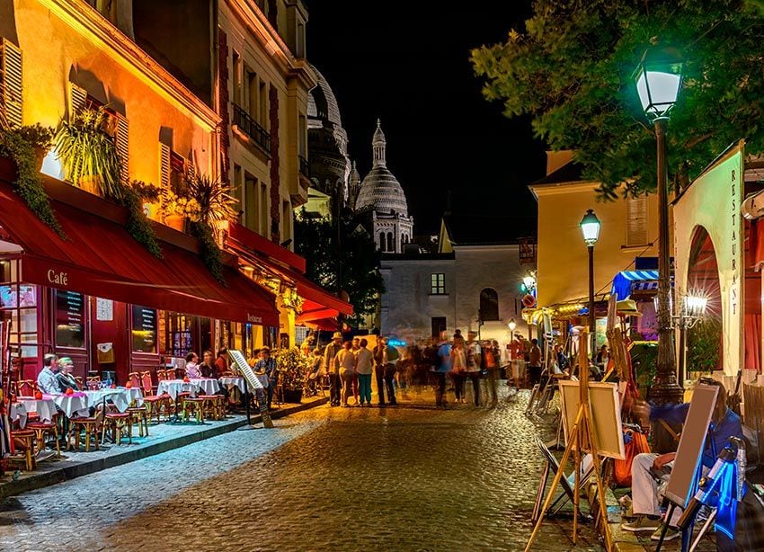 Barrio de Montmartre en París
