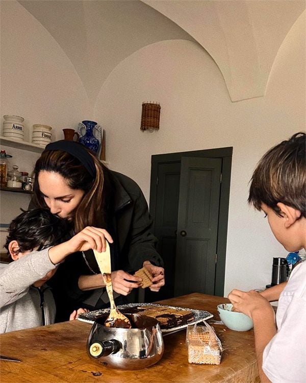 Eugenia Silva, con Alfonso y Jerónimo