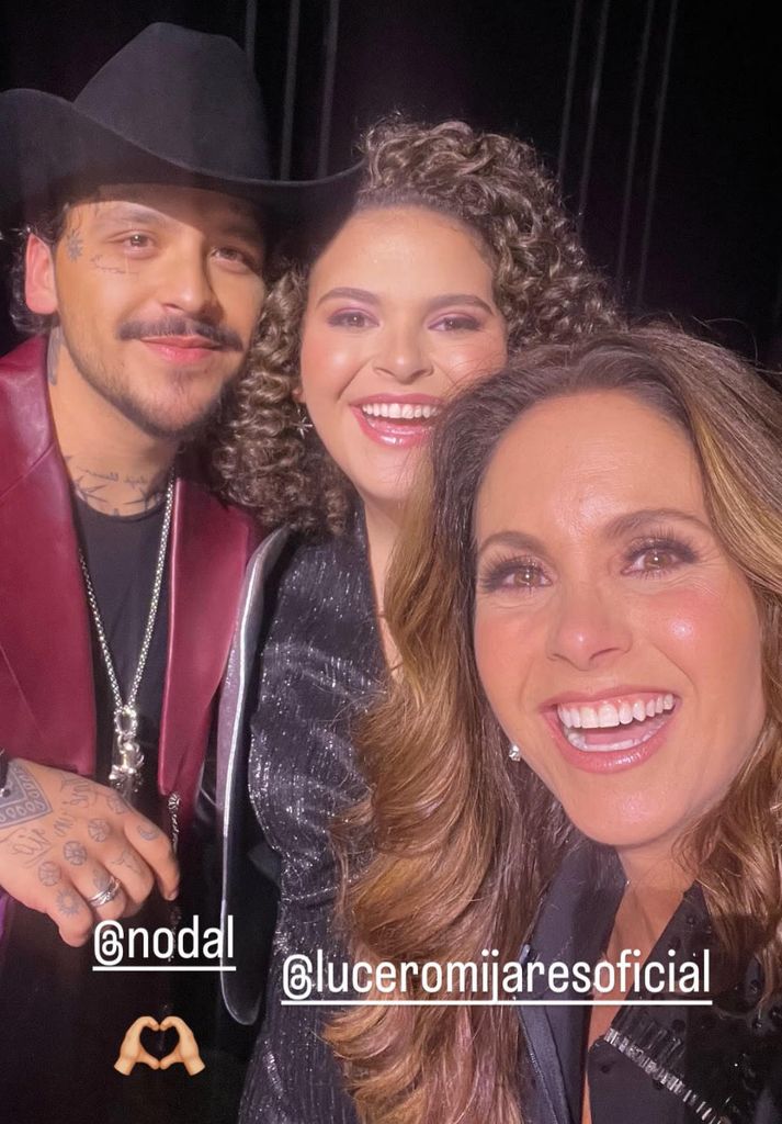 Lucero, Lucerito Mijares y Christian Nodal