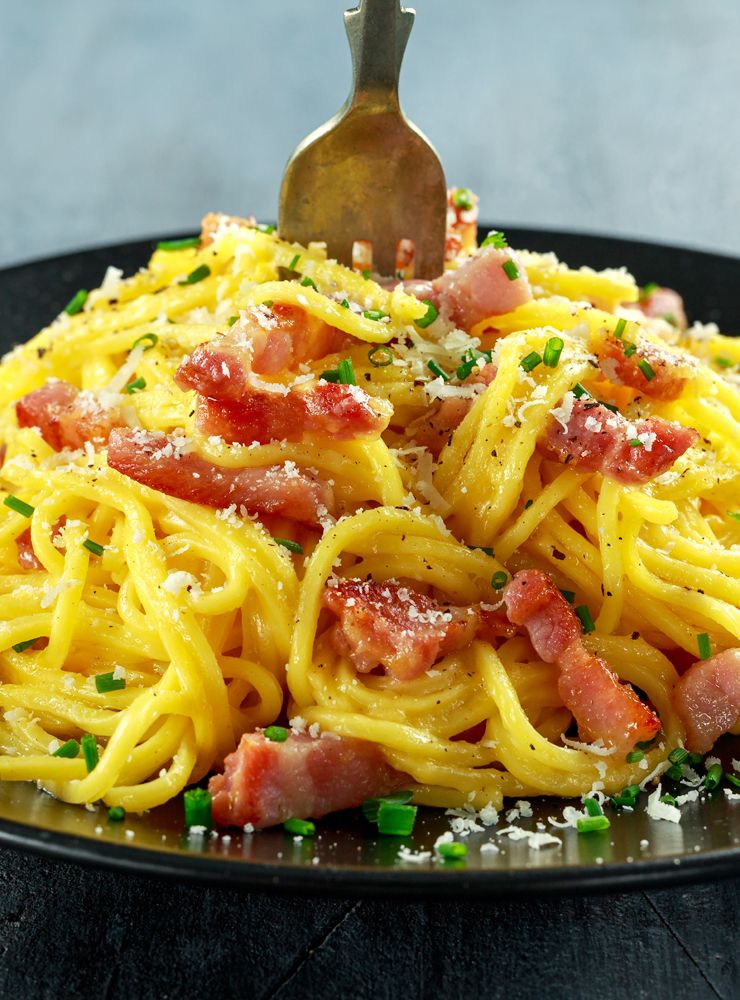 Espaguetis a la Carbonara, una de las recetas más vistas de nuestra web en 2025.