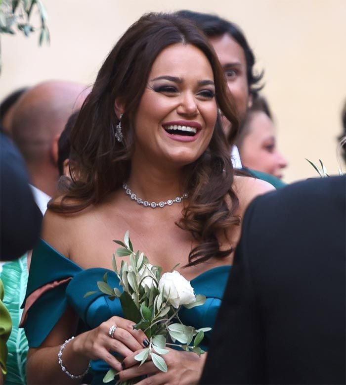 Romina, la hija pequeña de Romina y Al Bano, no se perdió por supuesto el enlace de su hermana mayor
