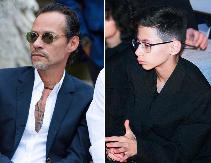 Marc Anthony y su hijo Max