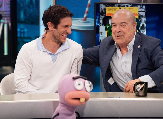 Una imagen de Antonio Resines y Quim Gutiérrez en 'El Hormiguero'