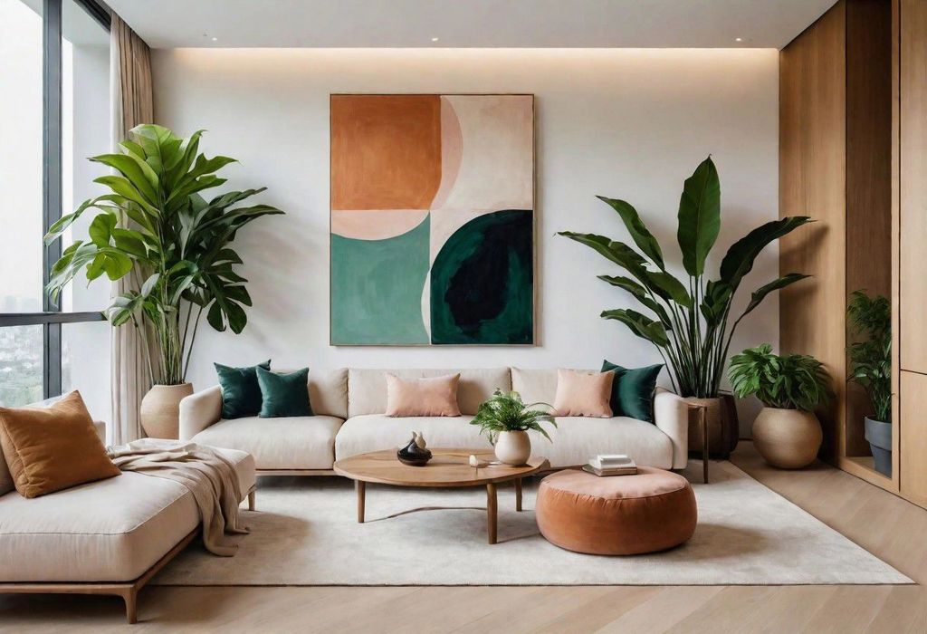 Salón con plantas