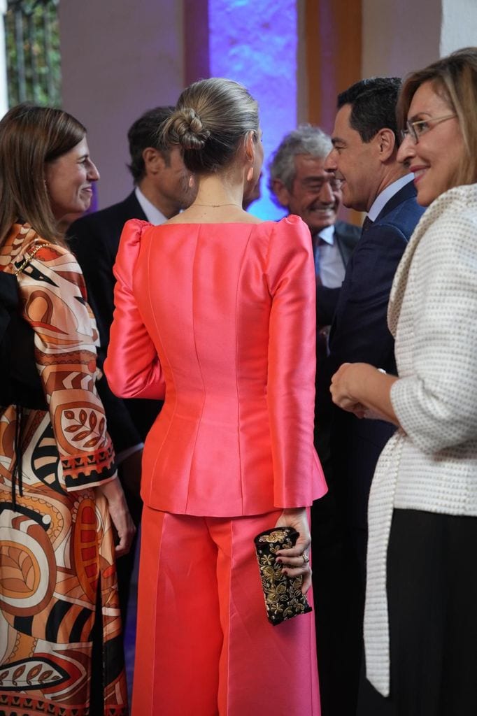 Manuela Villena anoche de Caprile x Silbon en el Alcázar con motivo de la celebración del VIII Congreso Iberoamericano en Sevilla