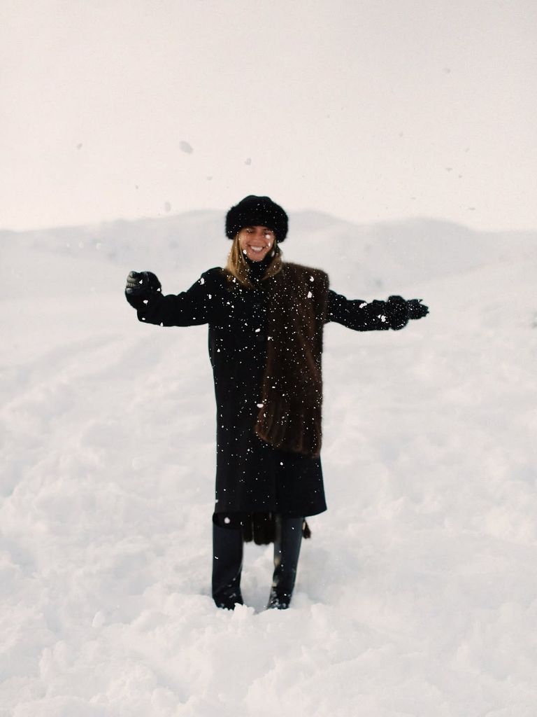 Lucía Bárcena en una escapada familiar a Baqueira.