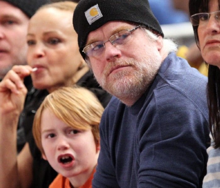 Philip Seymour Hoffman y su hijo Cooper