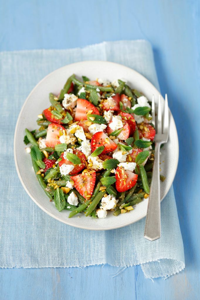 Ensalada de fresas y judías