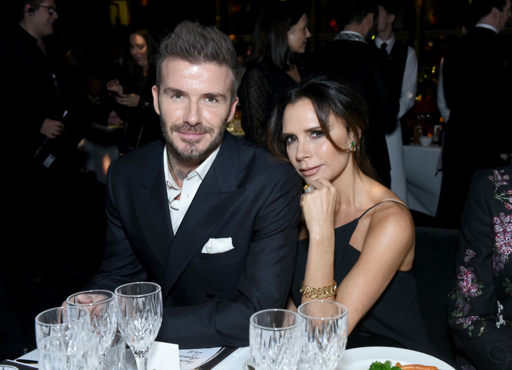 David Beckham y Victoria Beckham en un evento en Londres en diciembre de 2010.