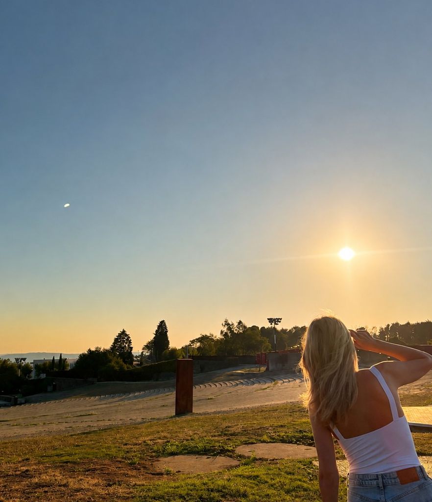 "La verdadera belleza exige silencio absoluto, cualquier palabra puede destruirla", escribió Rocío Delgado junto a esta foto del eclipse de sol total
