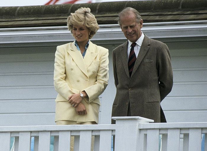 El duque de Edimburgo y Diana de Gales en 1987