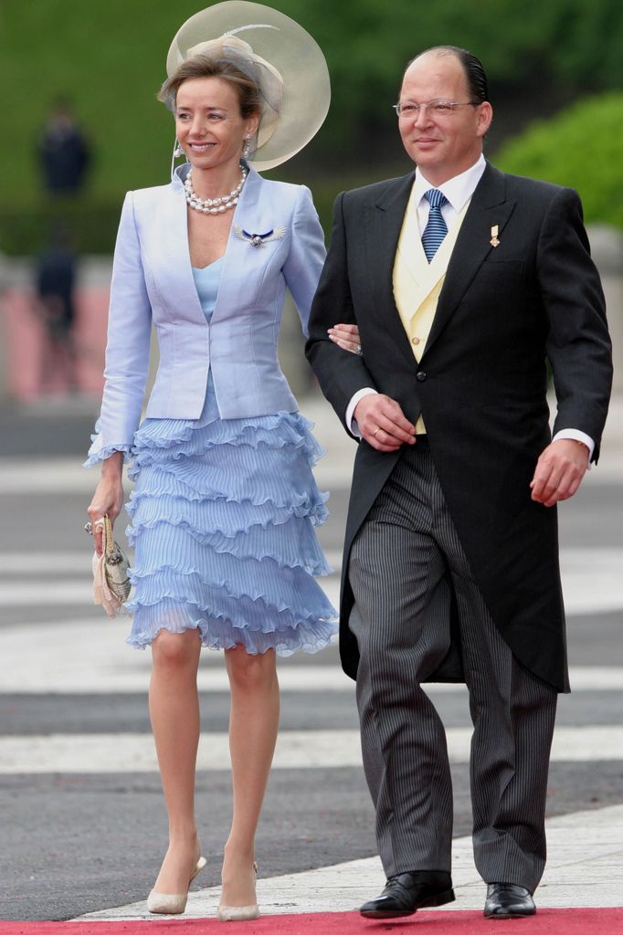 Kardam de Bulgaria y Miriam Ungría, en la boda de los reyes Felipe y Letizia el 22 de mayo de 2004