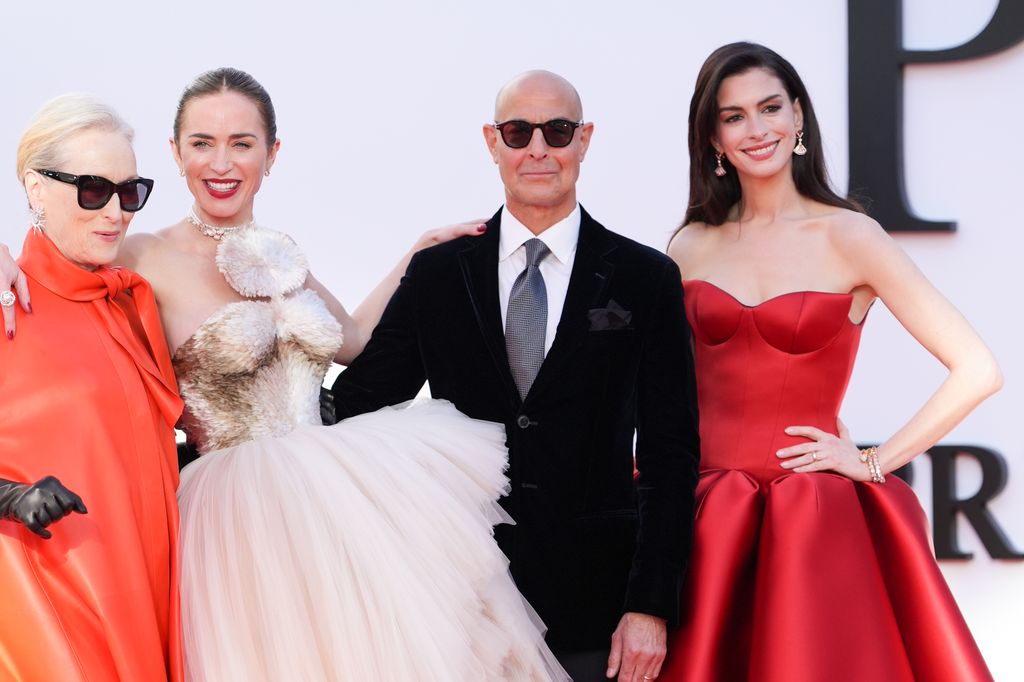 Meryl Streep, Emily Blunt, Stanley Tucci y Anne Hathaway en el estreno en Nueva York de 'El diablo viste de Prada 2'