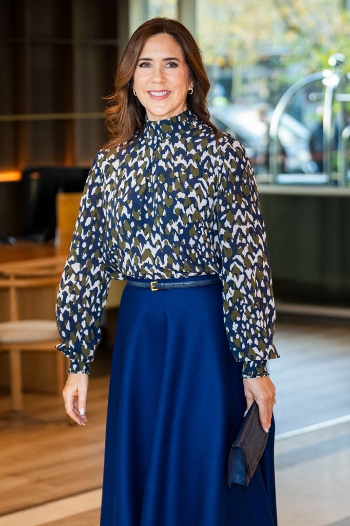 La reina Mary de Dinamarca en Copenhague, para la conferencia Independent Research Fund Denmark, 2025.