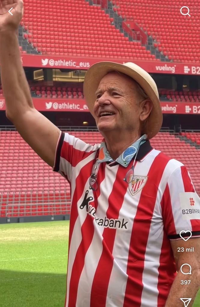 Bill Murray visita el Athletic Club de Bilbao