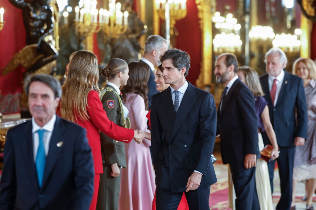 El duque de Huéscar, en la recepción del Palacio Real
