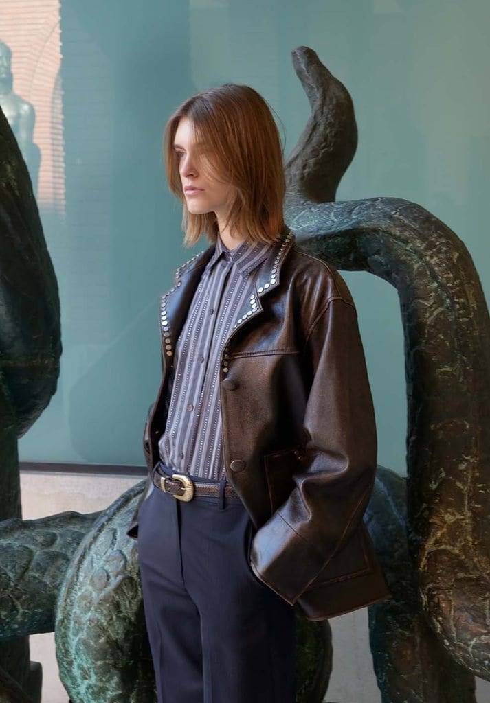 Cazadora de piel otoño/invierno 2025-2026 Sandro Paris