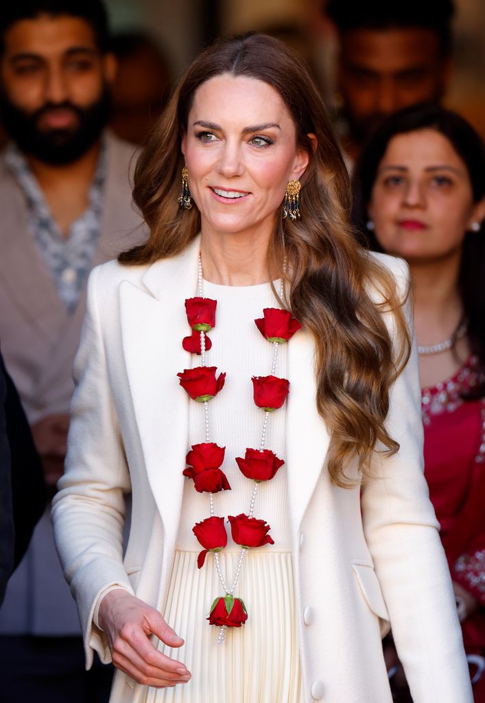 La princesa de Gales en Leicester, Inglaterra.