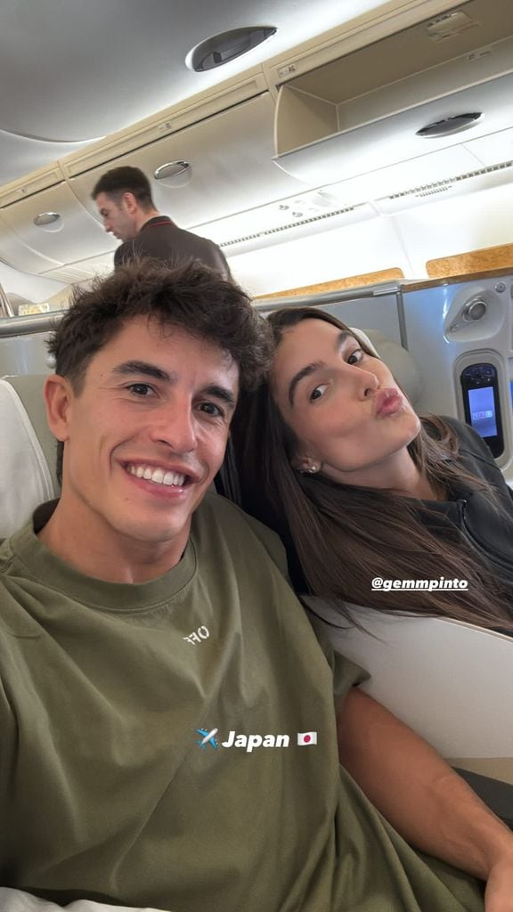 Marc Márquez y Gemma Pinto, de camino a Japón