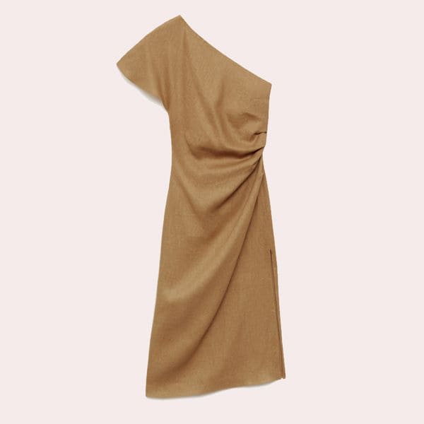 Vestido lino asimétrico