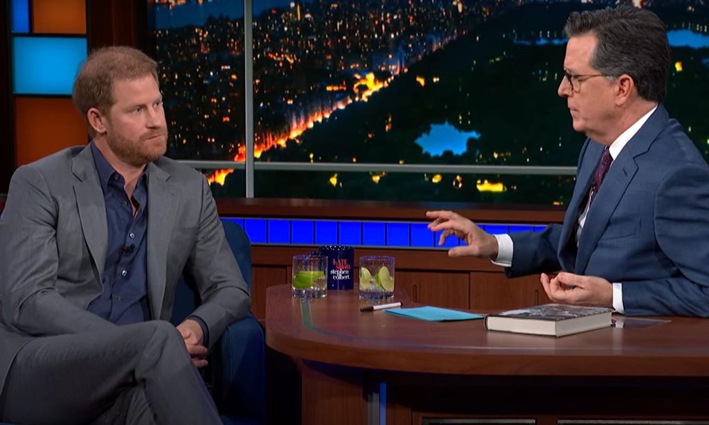 El príncipe Harry en \"The Late Show With Stephen Colbert\"
