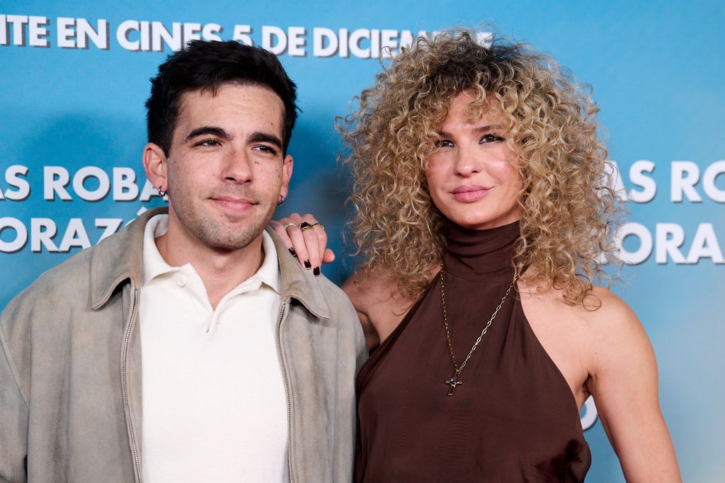 Christian Casas y Sheila Casas and attend "Me Has Robado El Corazon" premiere at the Cupra City Garage on December 03, 2025 in Madrid, Spain. (Photo by Carlos Alvarez/Getty Images)