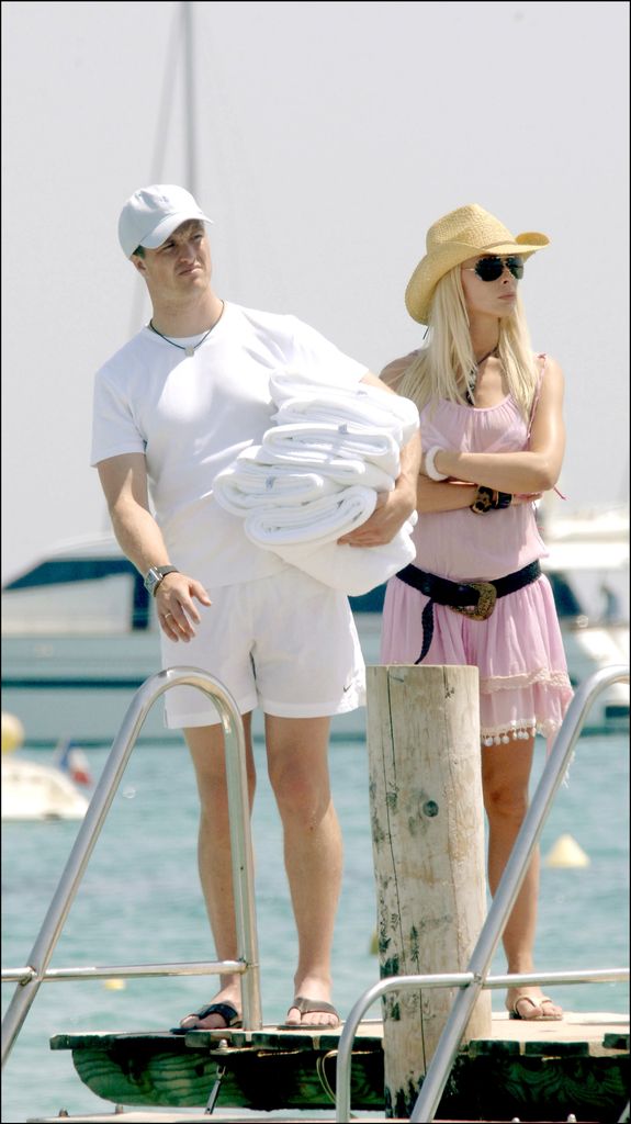 Ralf Schumacher y su exmujer durante unas vacaciones en 2005
