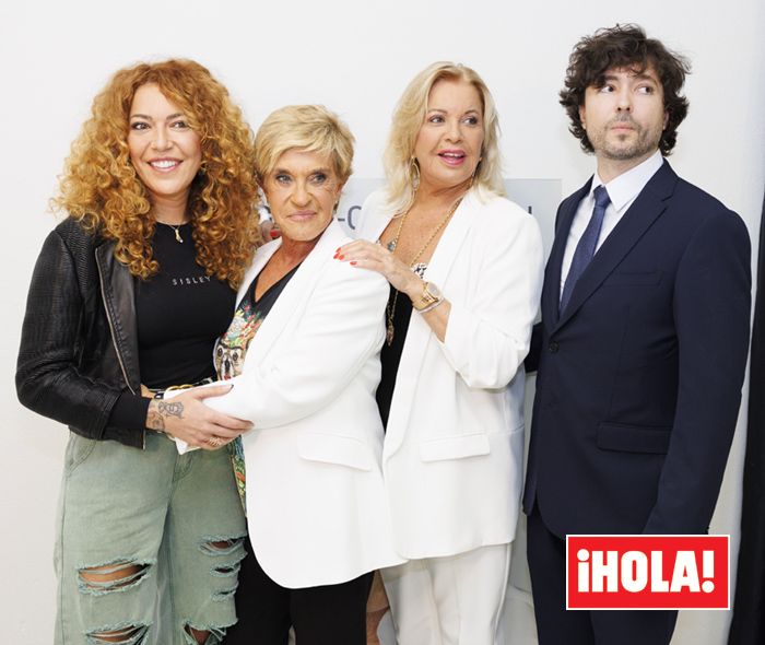 Chelo García-Cortés con Bárbara Rey y sus hijos
