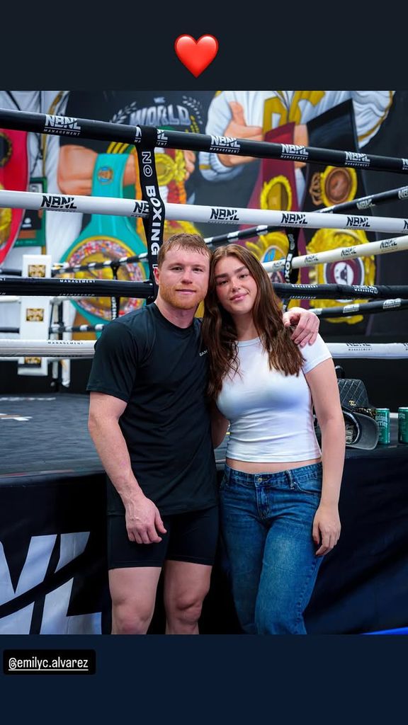 Saúl' Canelo' Álvarez con su hija Emily, de 18 años.