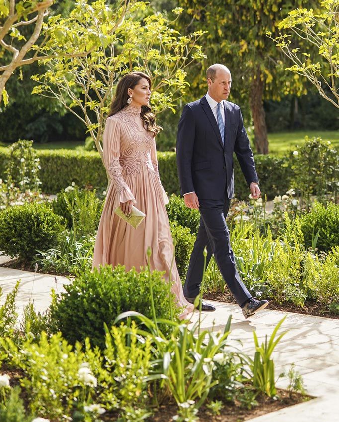 La princesa Kate en la boda del príncipe heredero de Jordania