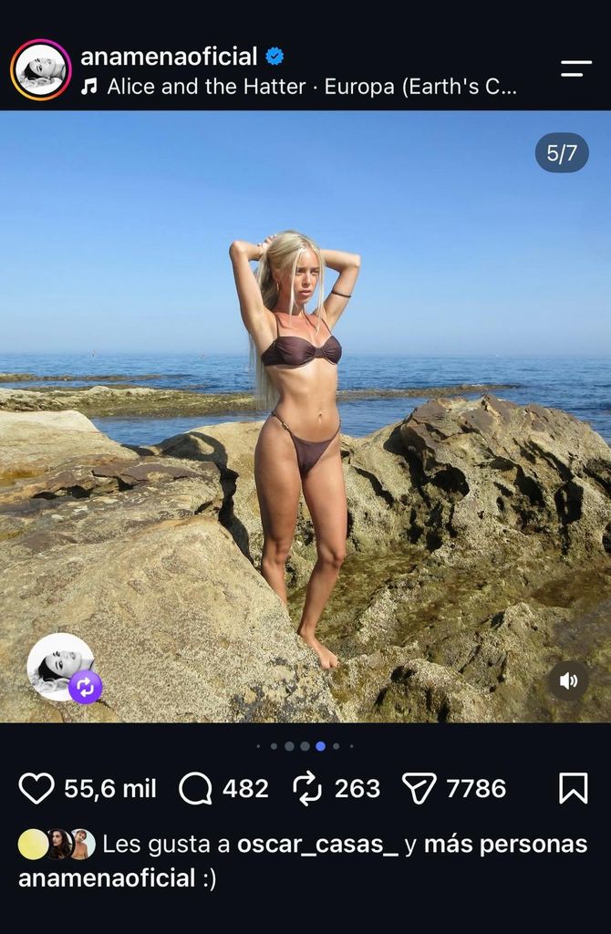 Óscar Casas ha reaparecido en el perfil de su ex, Ana Mena