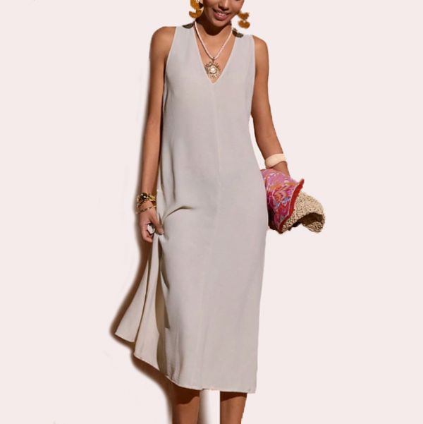 Bóhologie Vestido largo beige para mujeres