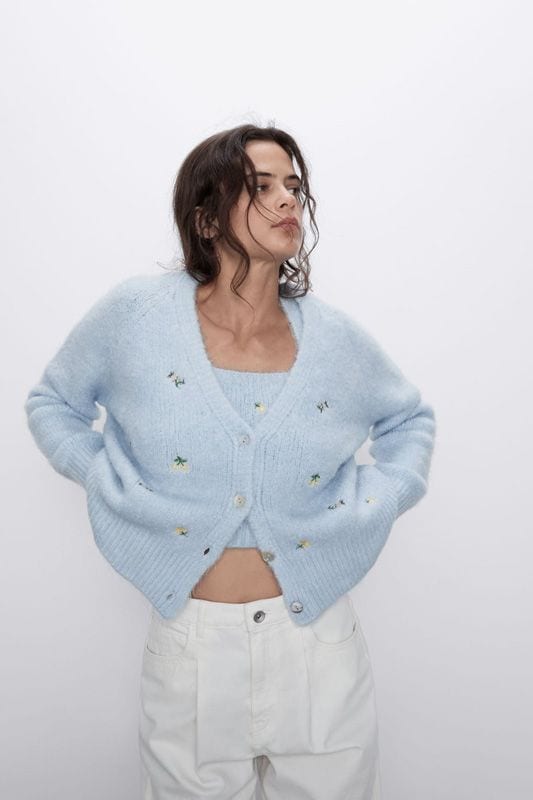 jersey azul zara