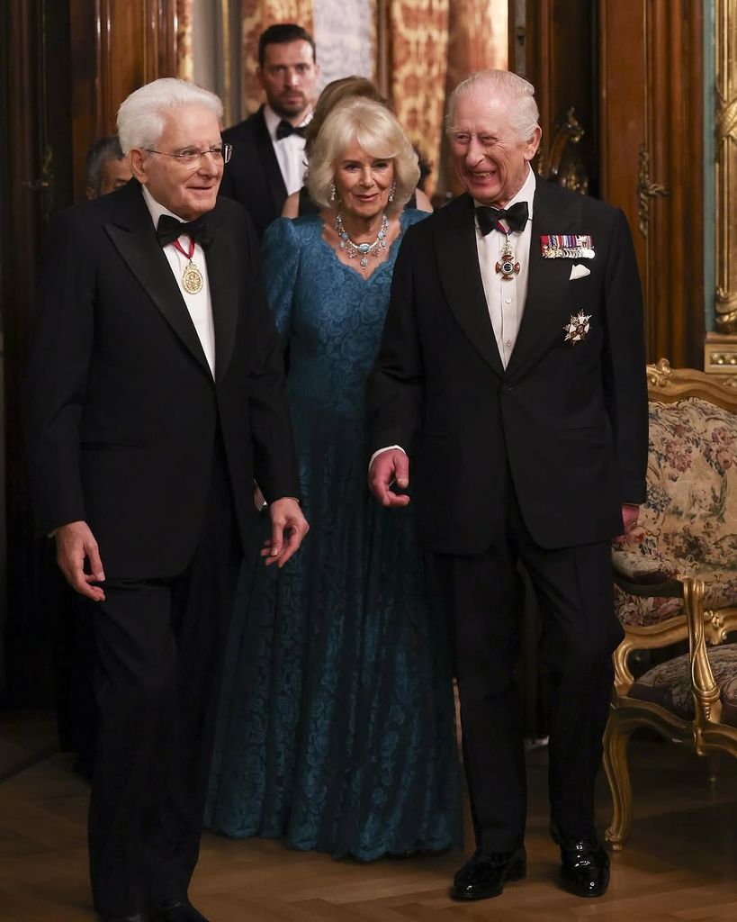 Los reyes Carlos y Camilla celebran su 20 aniversario de boda en una cena de gala en Roma