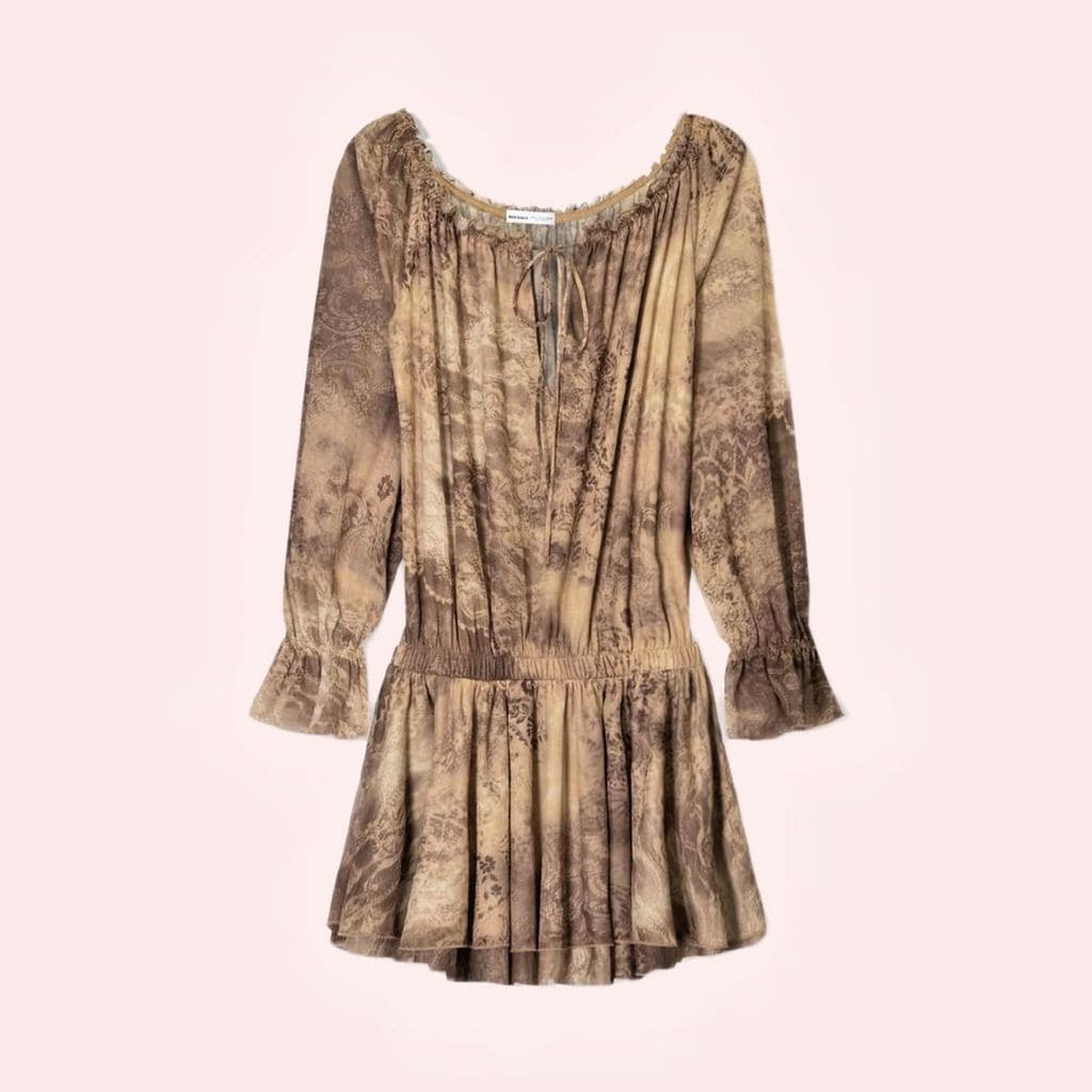 Vestido mini boho de Bershka