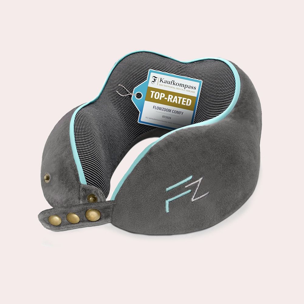 FLOWZOOM Comfy Almohada de Viaje Viscoelástica