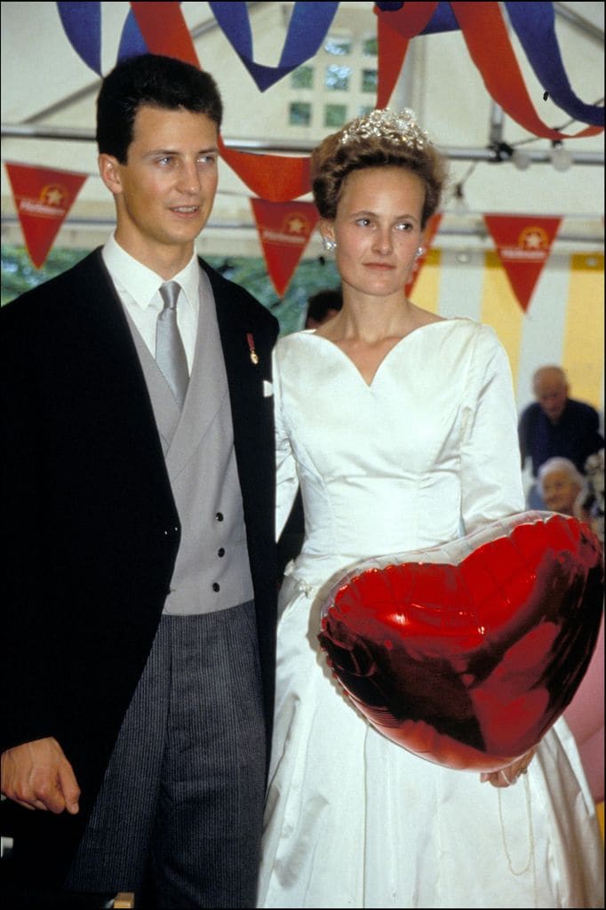 La boda de los príncipes Alois de Liechtenstein y Sofía de Baviera en 1993