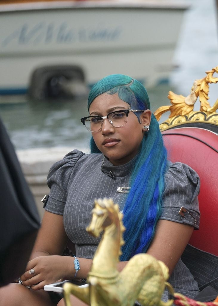 North West, hija de Kim Kardashian y Kanye West, fue vista disfrutando de un paseo en Venecia.