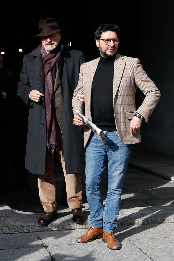 Arturo Pérez Reverte en la capilla ardiente de Raúl del Pozo. 11 de marzo de 2026 en Madrid 