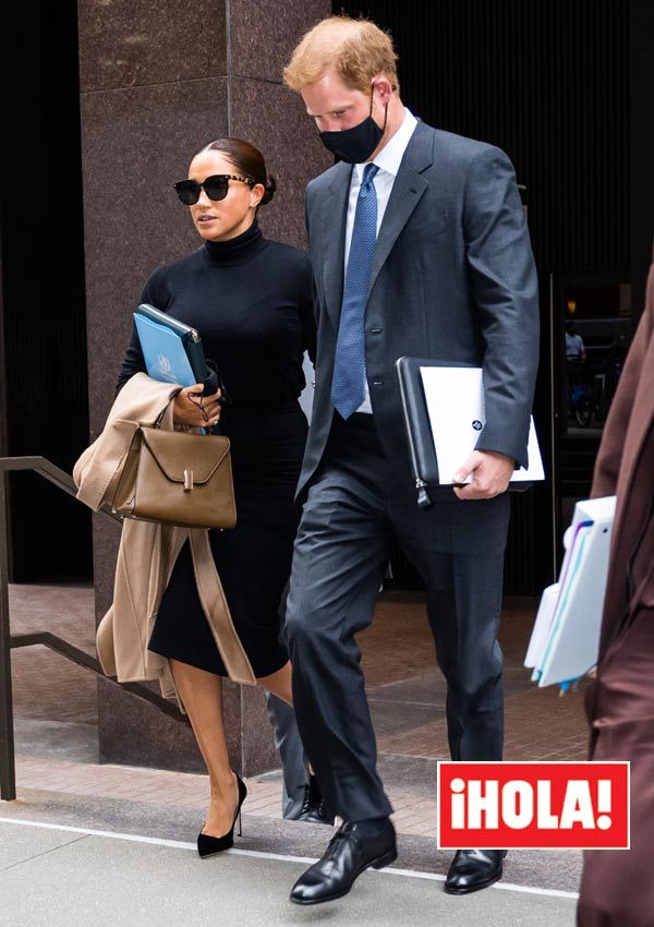 Meghan Markle con vestido negro