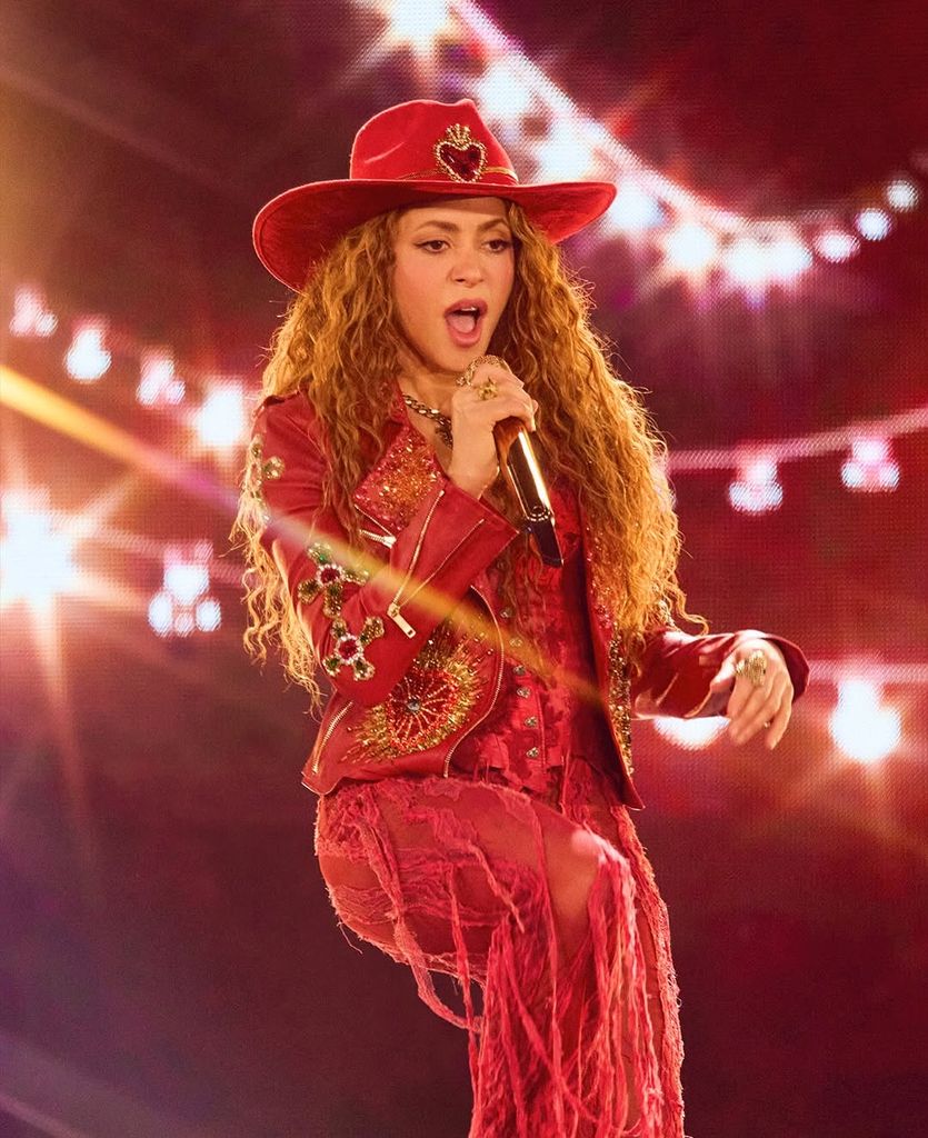 Shakira en pleno concierto en México