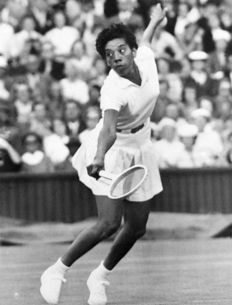 Althea Gibson en Wimbledon.